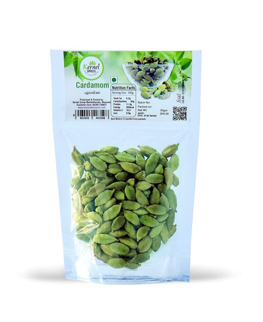 Kernel Spices Green Cardamom Hari Elaichi 50g
