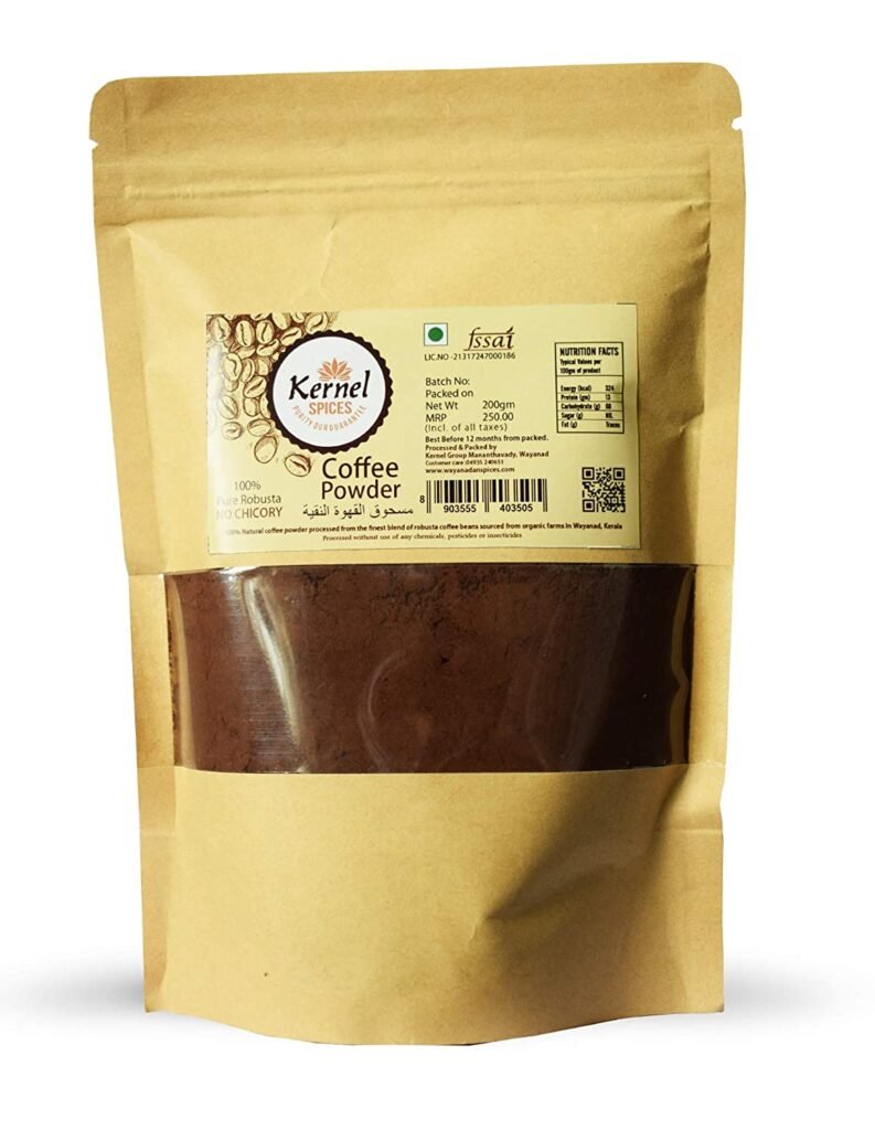 Kernel Spices Coffee Powder without Chicory Wayanad Kerala 200g