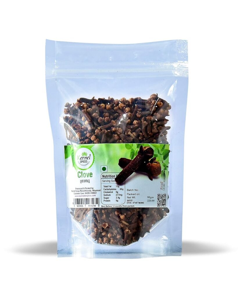 Kernel Spices Whole Cloves Laung Sabut Dried Wayanad Kerala 80g
